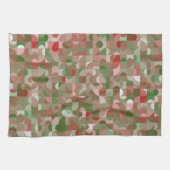 Groovy Boho Mod Retro Geometrische Kerst Theedoek (Horizontaal)