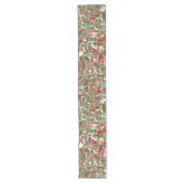 Groovy Boho Mod Retro Geometrische Kerstmis Lange Tafelloper (Voorkant)