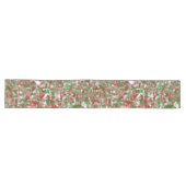 Groovy Boho Mod Retro Geometrische Kerstmis Lange Tafelloper (Horizontaal)