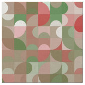 Groovy Boho Mod Retro Geometrische Kerstmis Stof (Close Up)