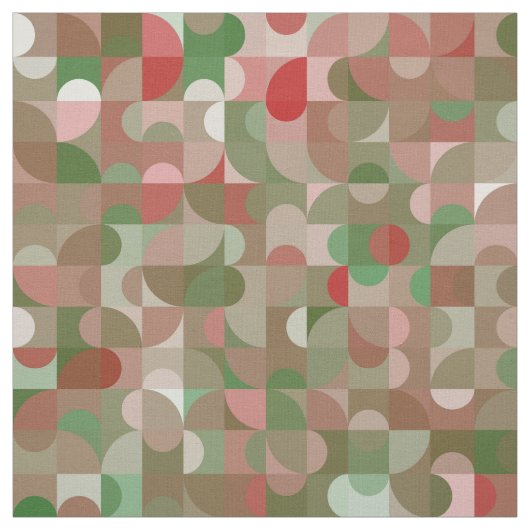 Groovy Boho Mod Retro Geometrische Kerstmis Stof (Swatch)