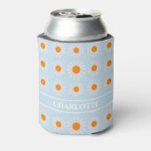 Groovy Boho Oranje Blauw Blikjeskoeler (Blikje Achterkant)