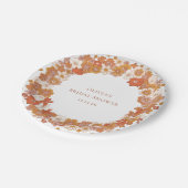 Groovy Boho Oranje Bloem Bruiloft Aangepast Papieren Bordje (Gekanteld)