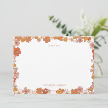 Groovy Boho Oranje Bloemige Baby Shower Aangepast