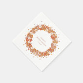 Groovy Boho Oranje Bloemige Bruiloft Custom Servet (Hoek)