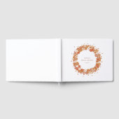 Groovy Boho Oranje Bloemige Bruiloft Feest Custom Gastenboek (Volledig)
