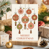 Groovy Boho Ornament Christmas Feestdagen Kaart