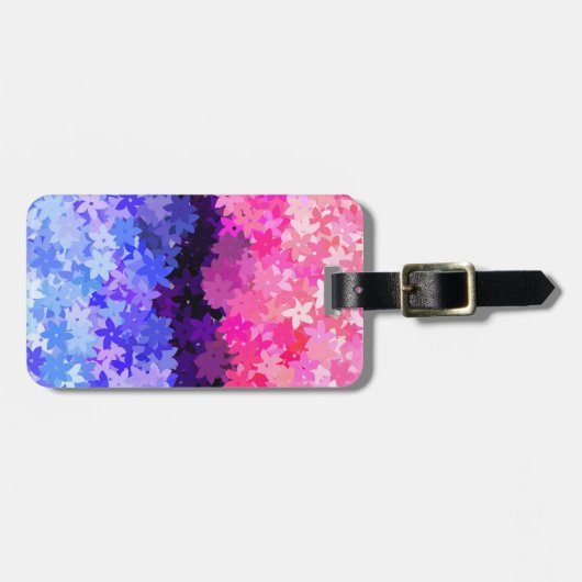 Groovy Boho Quirk Retro Bloem Omniseksueel Pride Bagagelabel (Voorkant horizontaal)