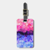 Groovy Boho Quirk Retro Bloem Omniseksueel Pride Bagagelabel (Voorkant verticaal)