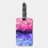 Groovy Boho Quirk Retro Bloem Omniseksueel Pride Bagagelabel (Achterkant verticaal)