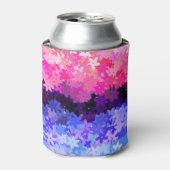 Groovy Boho Quirk Retro Bloem Omniseksueel Pride Blikjeskoeler (Blikje Voorkant)