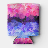 Groovy Boho Quirk Retro Bloem Omniseksueel Pride Blikjeskoeler (Voorkant)