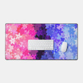 Groovy Boho Quirk Retro Bloem Omniseksueel Pride Bureaumat (Keyboard & Muis)