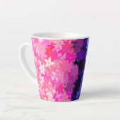 Groovy Boho Quirk Retro Bloem Omniseksueel Pride Latte Mok (Linkerhoek)