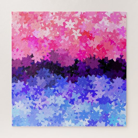 Groovy Boho Quirk Retro Bloem Omniseksueel Pride Legpuzzel (Verticaal)