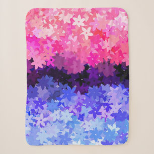 Groovy Boho Quirk Retro Bloem Omniseksueel Pride Sherpa Deken