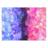 Groovy Boho Quirk Retro Bloem Omniseksueel Pride Tafelkleed (Voorkant (Horizontaal))