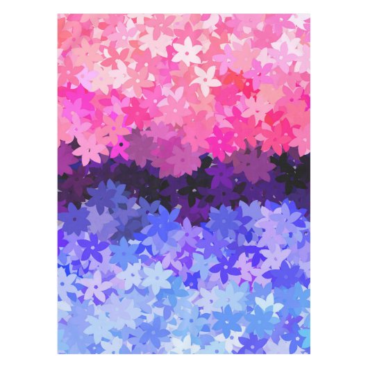 Groovy Boho Quirk Retro Bloem Omniseksueel Pride Tafelkleed (Voorkant)