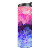 Groovy Boho Quirk Retro Bloem Omniseksueel Pride Thermosbeker (Gedraaid links)