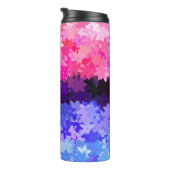 Groovy Boho Quirk Retro Bloem Omniseksueel Pride Thermosbeker (Geroteerd rechts)