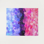 Groovy Boho Quirk Retro Bloem Omniseksueel Pride Wandkleed (Voorkant (horizontaal))