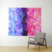 Groovy Boho Quirk Retro Bloem Omniseksueel Pride Wandkleed (In Situ (horizontaal))