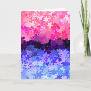 Groovy Boho Quirky Retro Bloemige Omniseksuele Pri Bedankkaart