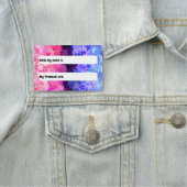 Groovy Boho Quirky Retro Floral Omnisexual Pride Naamplaatje (In situ)