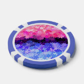Groovy Boho Quirky Retro Floral Omnisexual Pride Poker Chips (Enkel)