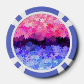 Groovy Boho Quirky Retro Floral Omnisexual Pride Poker Chips (Achterkant)