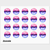 Groovy Boho Quirky Retro Floral Omnisexual Pride Ronde Sticker (Vel)