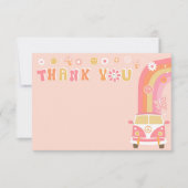 Groovy Boho Retro Birthday Bedankt voor je kaarten (Voorkant)