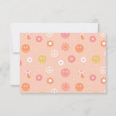 Groovy Boho Retro Birthday Bedankt voor je kaarten (Achterkant)