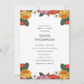 Groovy Boho Retro Flower Lijst Cute Vrijgezellenfe Kaart (Voorkant)