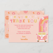 Groovy Boho Retro Hippie Dank je wel Kaarten (Voorkant / Achterkant)