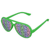 Groovy Boho Retro Mod Geometrische Trigender Pride Aviator Zonnebril (Gekanteld)