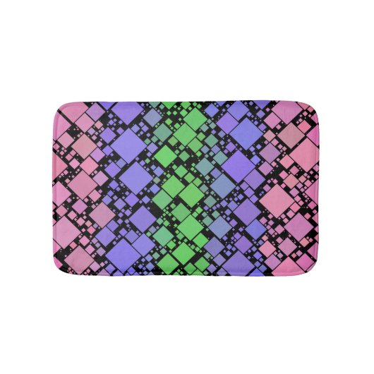 Groovy Boho Retro Mod Geometrische Trigender Pride Badmat (Voorkant)