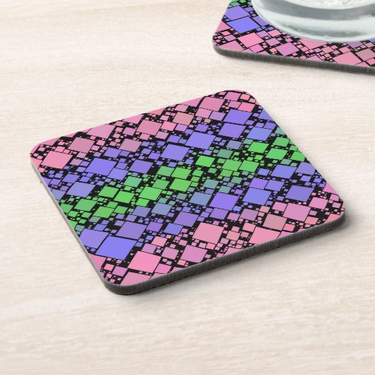 Groovy Boho Retro Mod Geometrische Trigender Pride Bier Onderzetter (Linkerzijde)