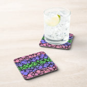 Groovy Boho Retro Mod Geometrische Trigender Pride Bier Onderzetter (Rechterzijde)