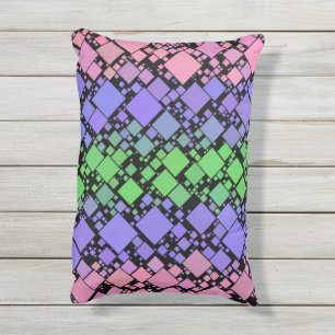 Groovy Boho Retro Mod Geometrische Trigender Pride Buitenkussen