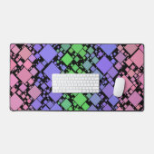 Groovy Boho Retro Mod Geometrische Trigender Pride Bureaumat (Keyboard & Muis)