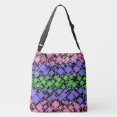 Groovy Boho Retro Mod Geometrische Trigender Pride Crossbody Tas (Achterkant)