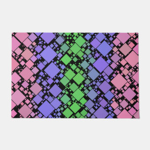 Groovy Boho Retro Mod Geometrische Trigender Pride Deurmat
