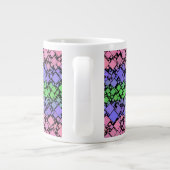 Groovy Boho Retro Mod Geometrische Trigender Pride Grote Koffiekop (Achterkant)