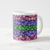 Groovy Boho Retro Mod Geometrische Trigender Pride Grote Koffiekop (Voorkant rechts)