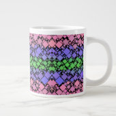 Groovy Boho Retro Mod Geometrische Trigender Pride Grote Koffiekop (Rechts)