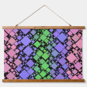 Groovy Boho Retro Mod Geometrische Trigender Pride Hangend Wandkleed (Voorkant 3)