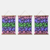 Groovy Boho Retro Mod Geometrische Trigender Pride Hangend Wandkleed (Driedubbel)