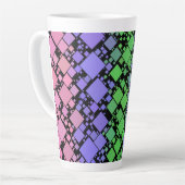 Groovy Boho Retro Mod Geometrische Trigender Pride Latte Mok (Linkerhoek)