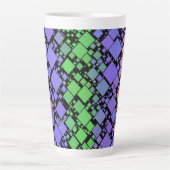 Groovy Boho Retro Mod Geometrische Trigender Pride Latte Mok (Voorkant)